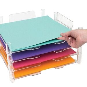 WE R MEMORY KEEPERS, 12x12 Stackable Clear Paper Tray Organizer